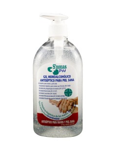 Gel Hidroalcohólico desinfectante de manos, dispensador 500 ml.