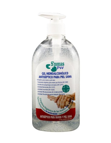 Gel Hidroalcohólico desinfectante de manos, dispensador 500 ml.