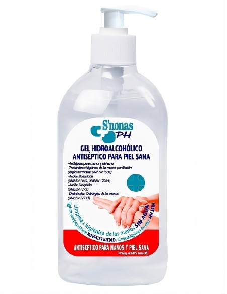 Gel Hidroalcohólico desinfectante de manos, dispensador 500 ml.
