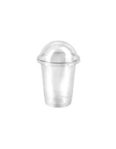 Vaso PET + Tapa Cúpula Cerrada 266 ml