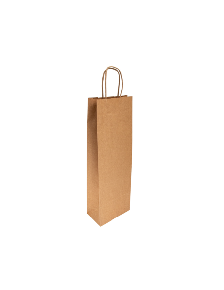 Bolsa Kraft con Asa para 1 botella