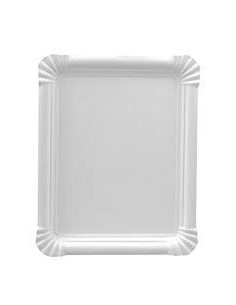 Bandeja Cartón Blanca 20x27 cm