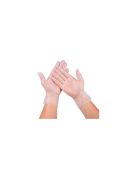 Guantes Vinilo Transparente L